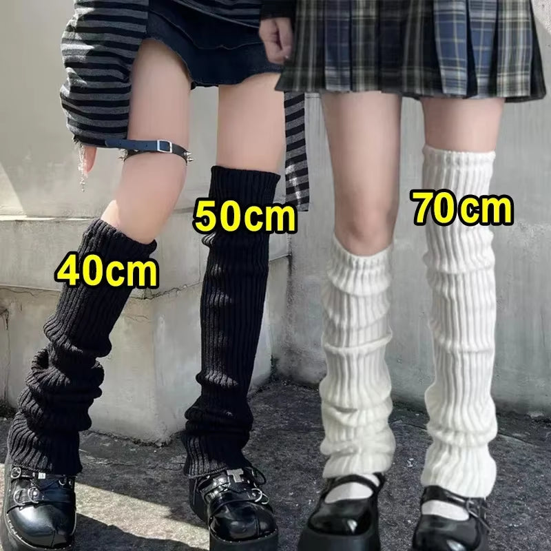 40-70Cm Knitted Lolita Leg Warmers Women'S Long Socks Autumn Winter Wool Foot Cover Arm Warmer Y2K Crochet Heap Socks Boot Cuffs