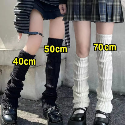 40-70Cm Knitted Lolita Leg Warmers Women'S Long Socks Autumn Winter Wool Foot Cover Arm Warmer Y2K Crochet Heap Socks Boot Cuffs