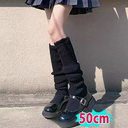 40-70Cm Knitted Lolita Leg Warmers Women'S Long Socks Autumn Winter Wool Foot Cover Arm Warmer Y2K Crochet Heap Socks Boot Cuffs