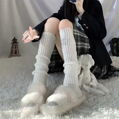40-70Cm Knitted Lolita Leg Warmers Women'S Long Socks Autumn Winter Wool Foot Cover Arm Warmer Y2K Crochet Heap Socks Boot Cuffs