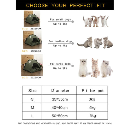 CozyShell Pet Tent Bed