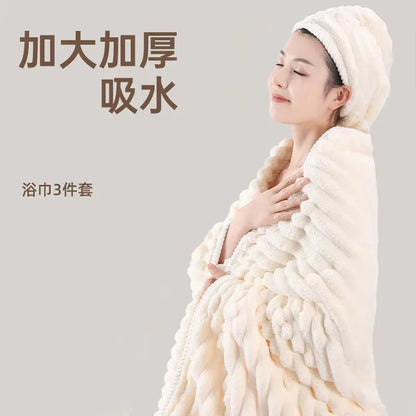 Thickened Towel, Coral Fleece Towel, Absorbent Towel, Candy Fleece Quick Drying Towel, Men'S and Women'S Adult Home Towel