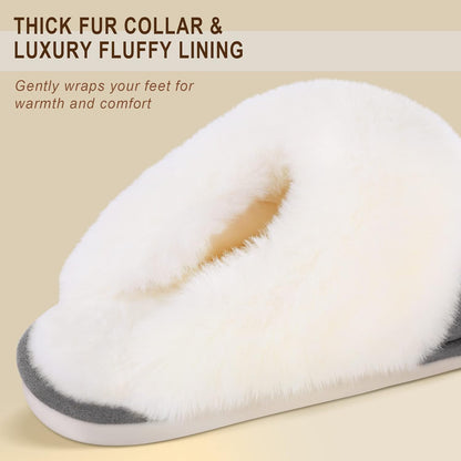 Women'S Memory Foam Slippers - Cloud-Like Comfort for Hard Floors, Ultra-Soft Machine Washable Indoor Outdoor House Shoes with Non-Slip Sole