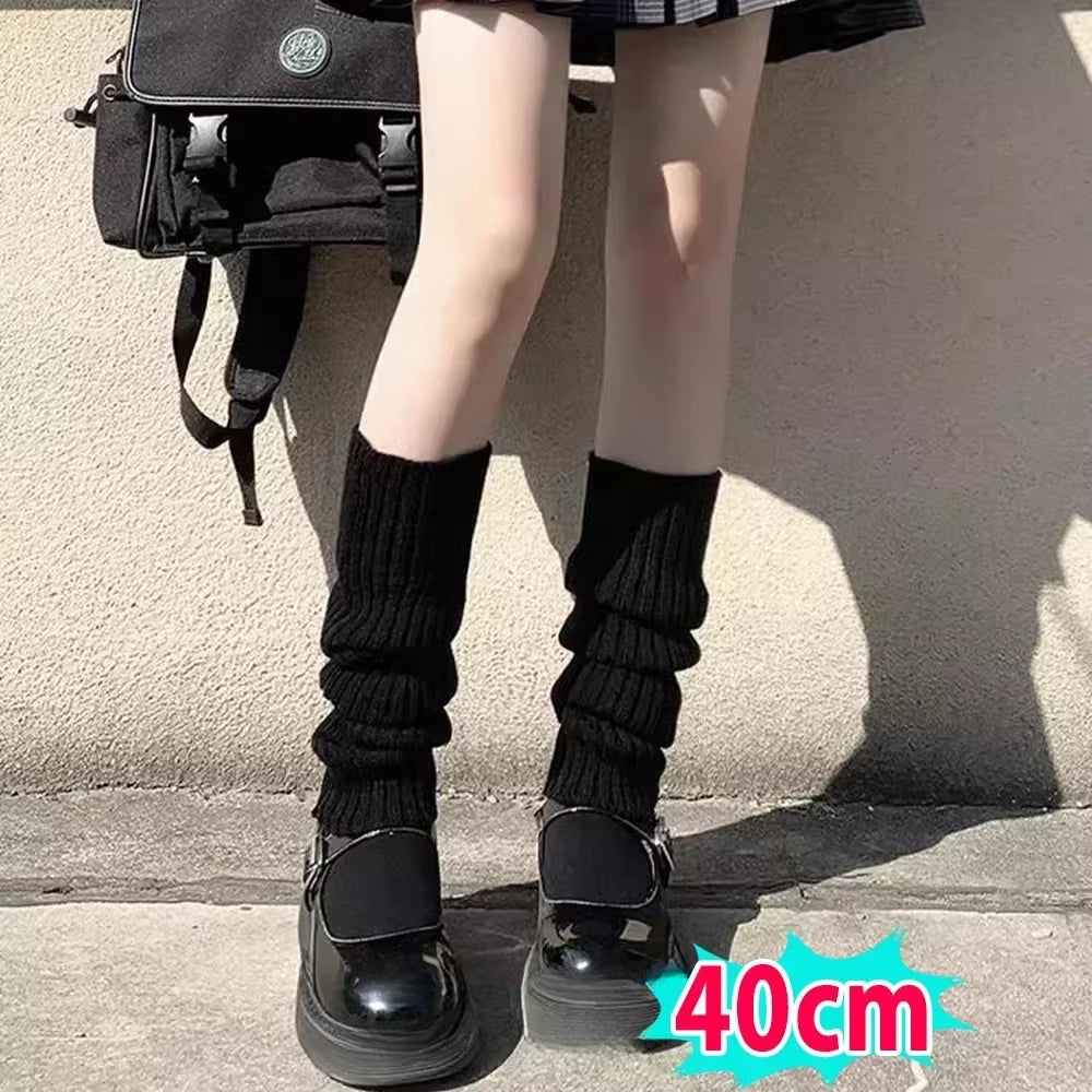 40-70Cm Knitted Lolita Leg Warmers Women'S Long Socks Autumn Winter Wool Foot Cover Arm Warmer Y2K Crochet Heap Socks Boot Cuffs