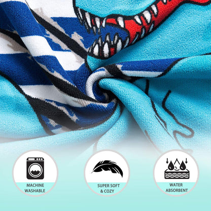 Kids Dinosaur Hooded Towel
