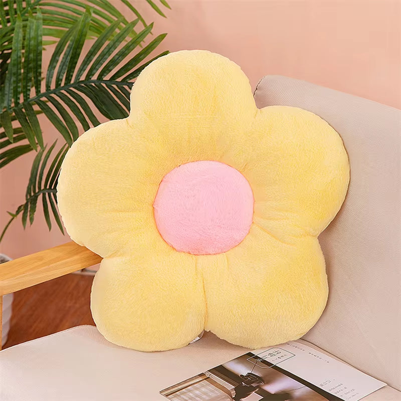 Cushion Flower Circular Shape Cloth with Soft Nap Office Classroom Chair Cushion Couch Pillow Bedroom Floor Winter Thick