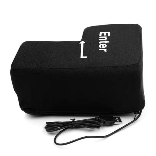Creative Anti-Stress Computer Huge Enter Key Big USB Keyboard Vent Button Pillow Desktop Stress Reliever Cushion USB Enter Key