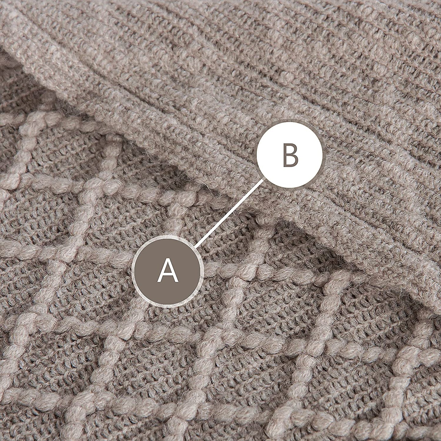 Knitted Tassel Throw Blanket