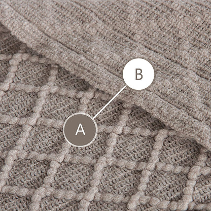 Knitted Tassel Throw Blanket