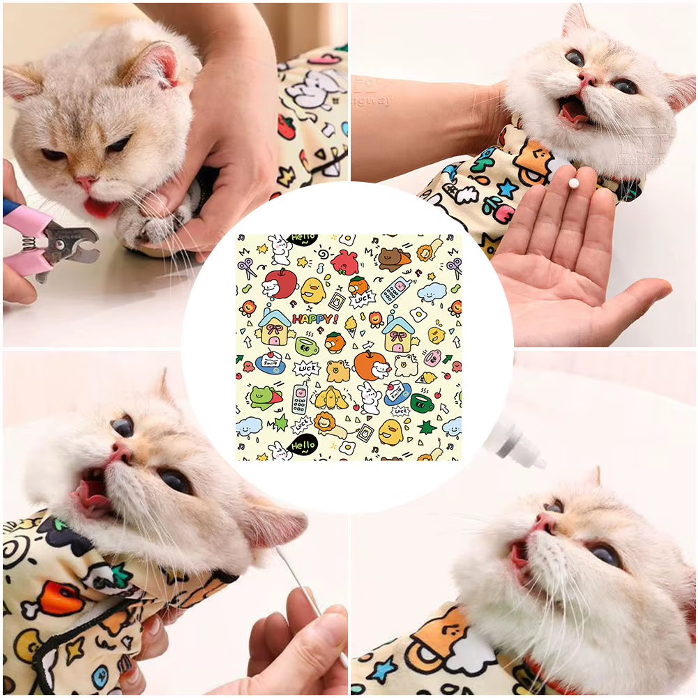 Cat Grooming Wrap Burrito