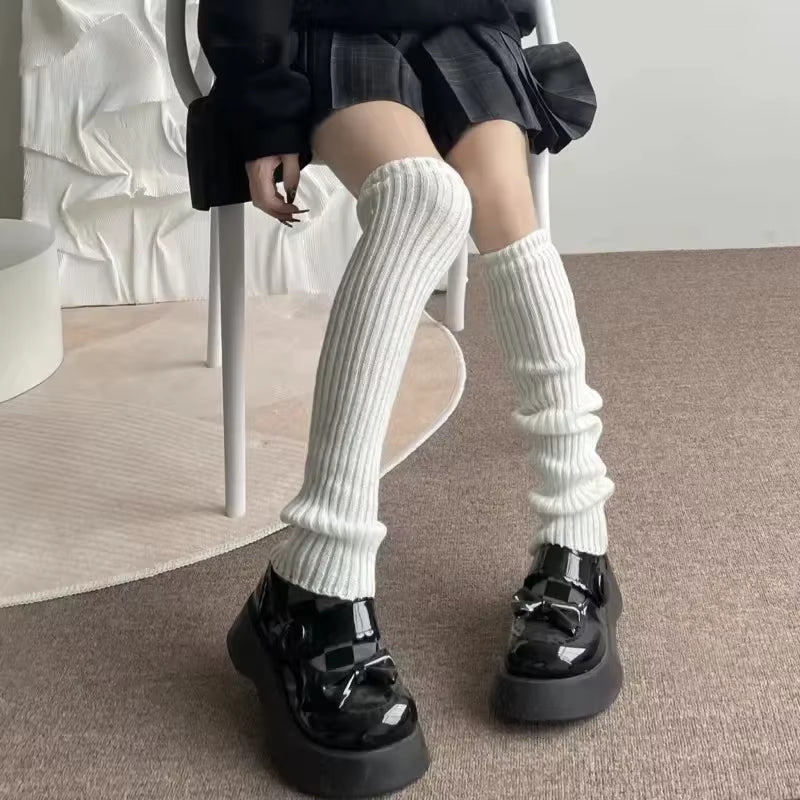 40-70Cm Knitted Lolita Leg Warmers Women'S Long Socks Autumn Winter Wool Foot Cover Arm Warmer Y2K Crochet Heap Socks Boot Cuffs