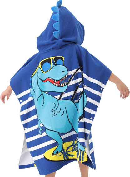 Kids Dinosaur Hooded Towel