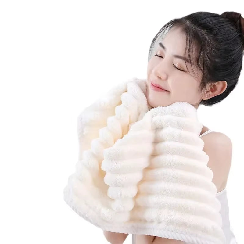 Thickened Towel, Coral Fleece Towel, Absorbent Towel, Candy Fleece Quick Drying Towel, Men'S and Women'S Adult Home Towel