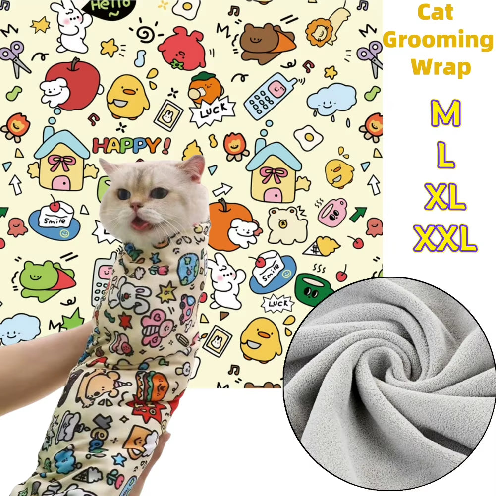 Cat Grooming Wrap Burrito